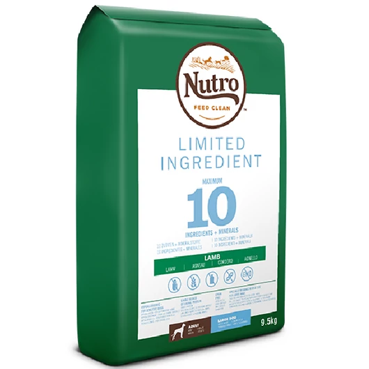 NUTRO LIMITED INGREDIENT száraztáp bárányhússal nagytestű felnőtt kutyáknak 9,5kg