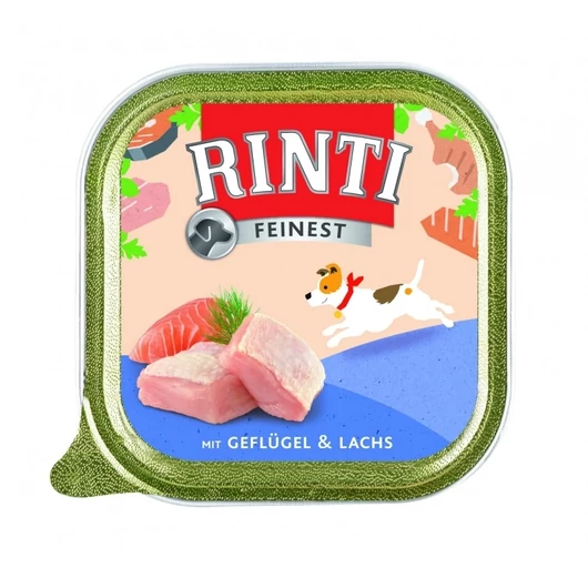 Rinti Dog Feinest Alutálka Szárnyas És Lazac 150g