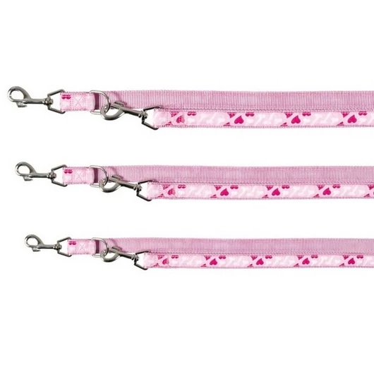 Trixie Póráz Modern Art Rose Szíves Hosszabítható Xs Rózsaszin 2m/10mm