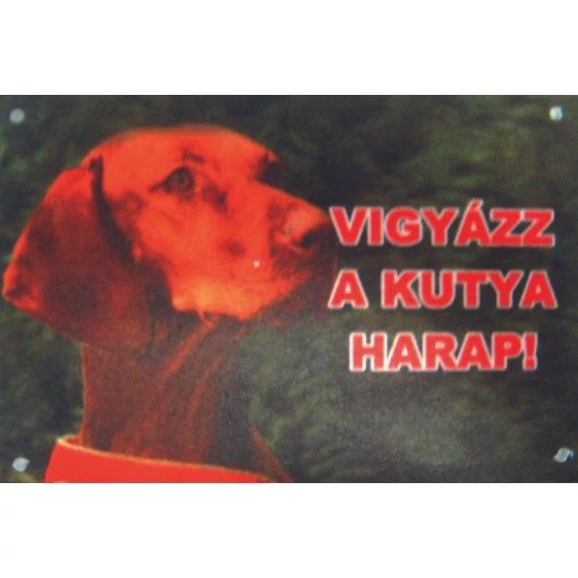 Kutya Harap Tábla  A/5 Műanyag