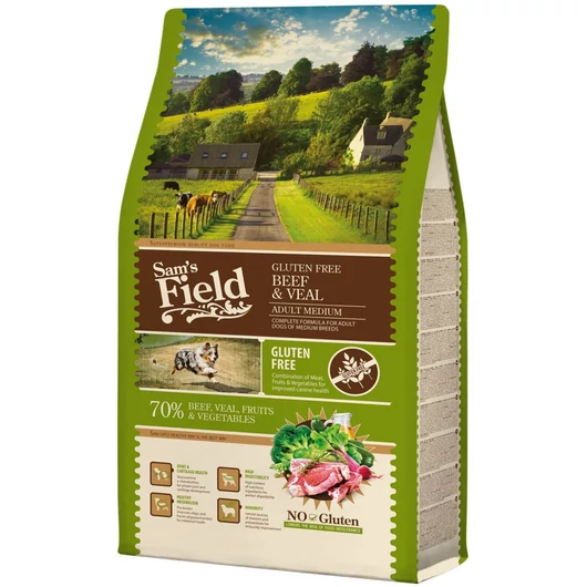 Sam's Field Adult Gluten Free Beef & Veal - Medium 2,5 kg