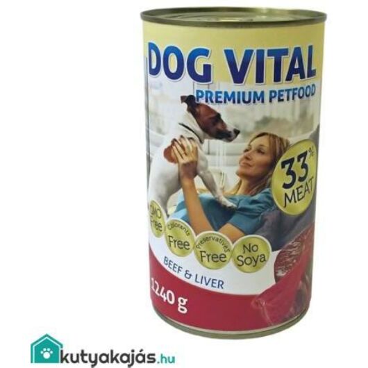 Dog Vital konzerv beef&liver&pasta 1240gr
