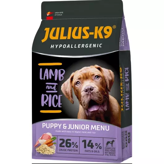 Julius-K9 Hypoallergenic Puppy &amp; Junior Lamb &amp; Rice 12kg