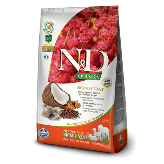 N&D Dog Grain Free Quinoa Skin&Coat Hering 800 g