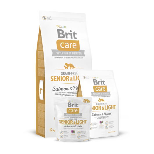 Brit Care Grain-free Senior&Light Salmon & Potato 1 kg kutyatáp