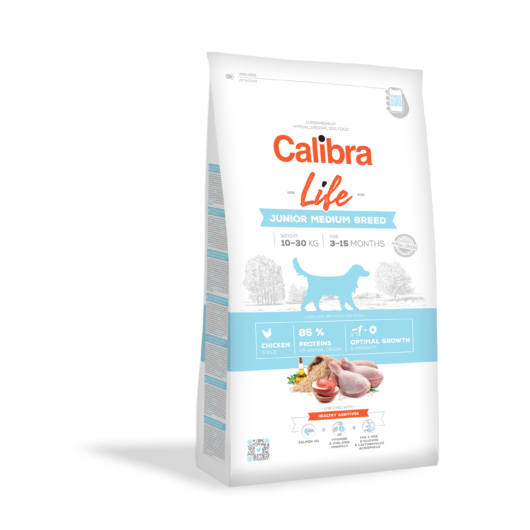 Calibra Dog Life Junior Medium Breed Chicken kutyatáp 2,5 kg