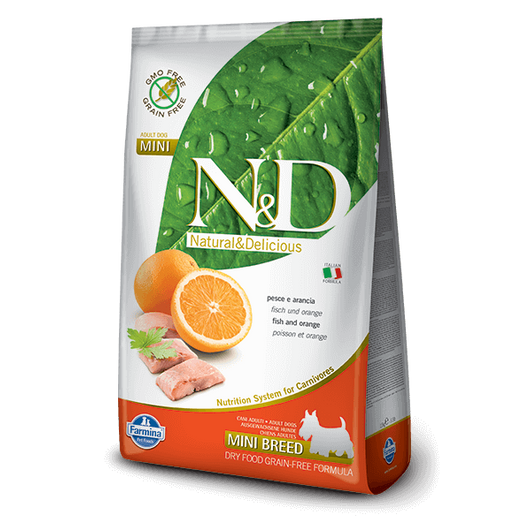 N&D Grain Free hal&narancs adult mini 800g kutyatáp