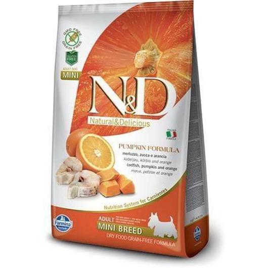 N&D Dog Grain Free tőkehal&narancs sütőtökkel adult mini 800g kutyatáp
