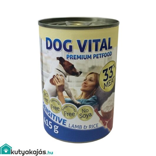 Dog Vital konzerv sensitive lamb&rice 24x415gr