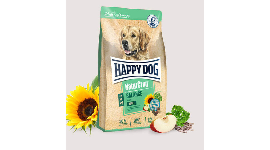 Happy Dog 60522 - NaturCroq Balance - droogvoer met inheemse kruiden voor volwassen honden - 4 kg inhoud