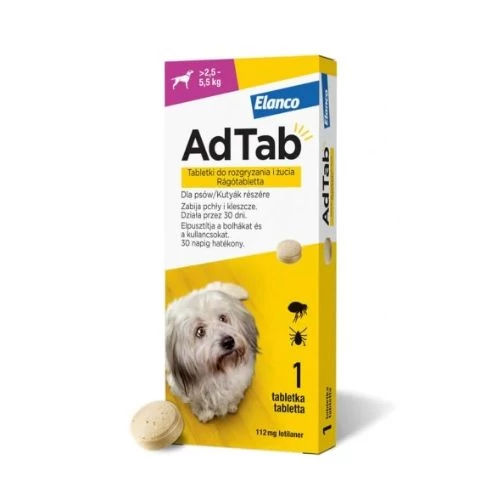 AdTab Rágótabletta Kutyák részére 2,5-5,5 kg 1db
