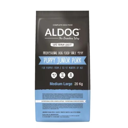 Aldog Puppy-Junior Medium Large Pork 20 kg kutyatáp