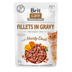 Brit Care Cat Fillets in Gravy with Hearty Duck 85 g
