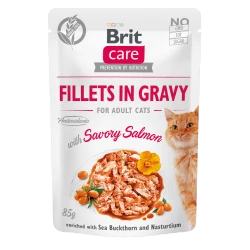 Brit Care Cat Fillets in Gravy with Savory Salmon 85 g