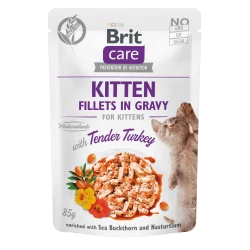 Brit Care Cat Kitten Fillets in Gravy with Tender Turkey 85 g