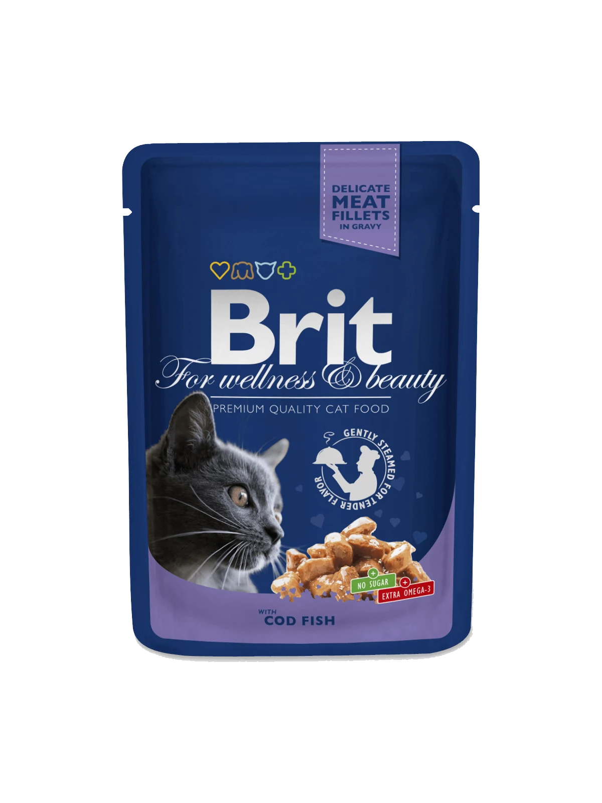 Brit Premium Cat Pouches with Cod Fish 100 g