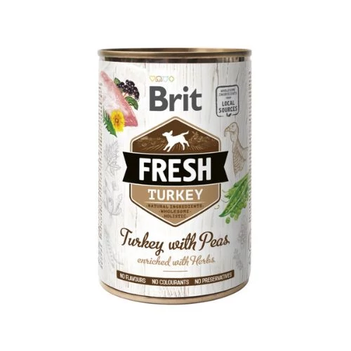 Brit Fresh Pulyka Borsóval konzerv 400g