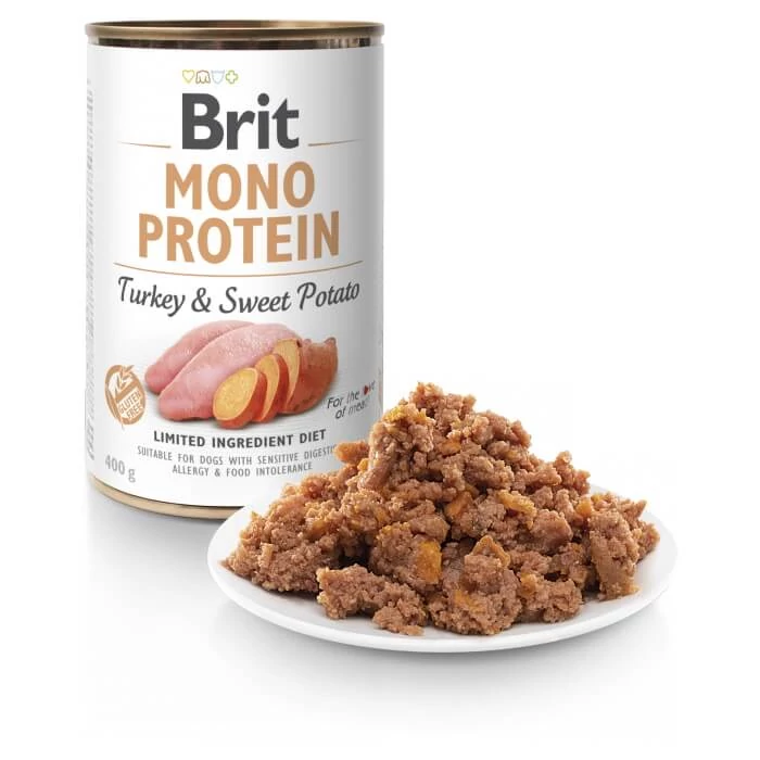 Brit Mono Protein Turkey & Sweet Potato konzerv 400g