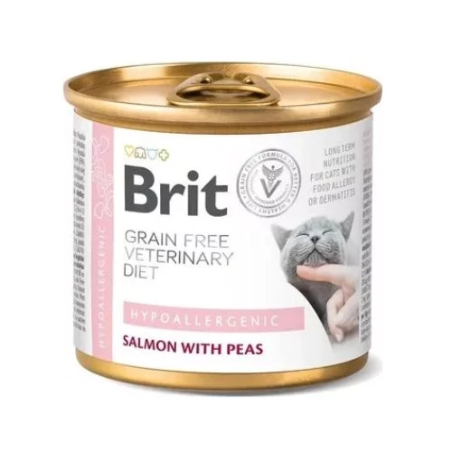 Brit Veterinary Diets Cat GF Hypoallergenic konzerv 200g