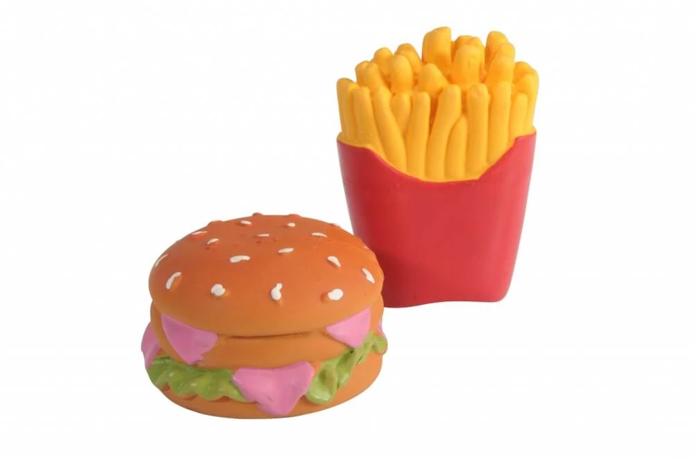 Camon Latex Játék Burger&Chips 6cm