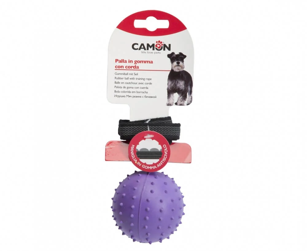 Camon Gumis Köteles Labda Gumi Átmérő: 7,6 cm Kötél: 38 cm
