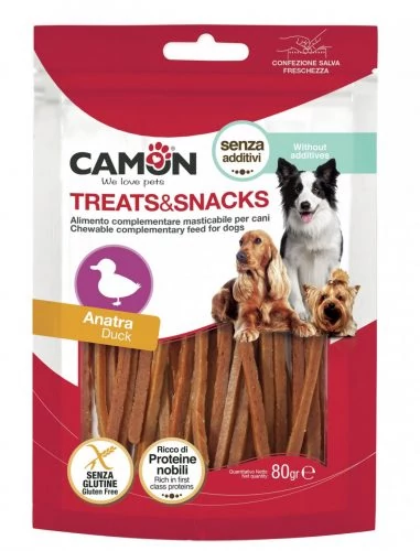 Camon Treats & Snacks kacsás csíkok 80g