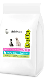 DaDo Nyulas Hipoallergén Kutyatáp felnőtt kutyáknak (M-L) 10 Kg