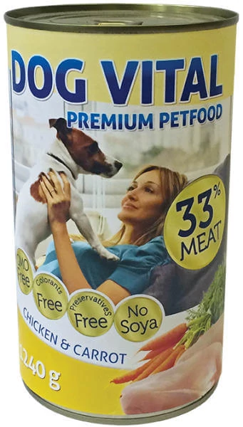 Dog Vital konzerv chicken&carrot 1240gr