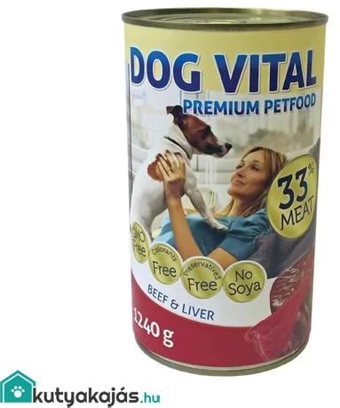 Dog Vital konzerv beef&liver&pasta 1240gr