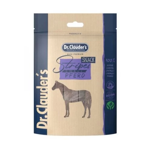 Dr.Clauder's Dog Jutalomfalat Stripes Small Lóhús csíkok 80 g