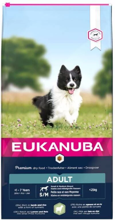 Eukanuba Adult Small & Medium Lamb & Rice kutyatáp 18kg