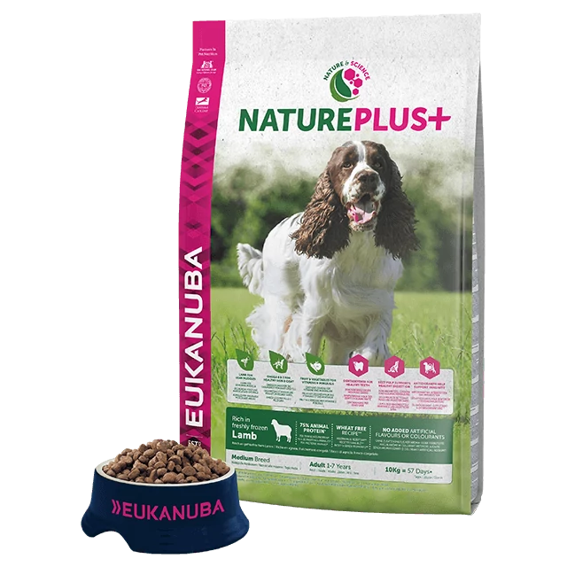 Eukanuba Natureplus+ Adult Medium Lamb 2,3kg kutyatáp