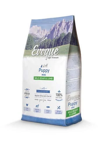 Visán Evoque Dog Puppy Mini Wild Boar & Lamb kutyatáp 8 kg