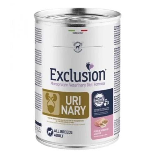 Exclusion Urinary konzerv Pork & Sorghum and Rice 400g