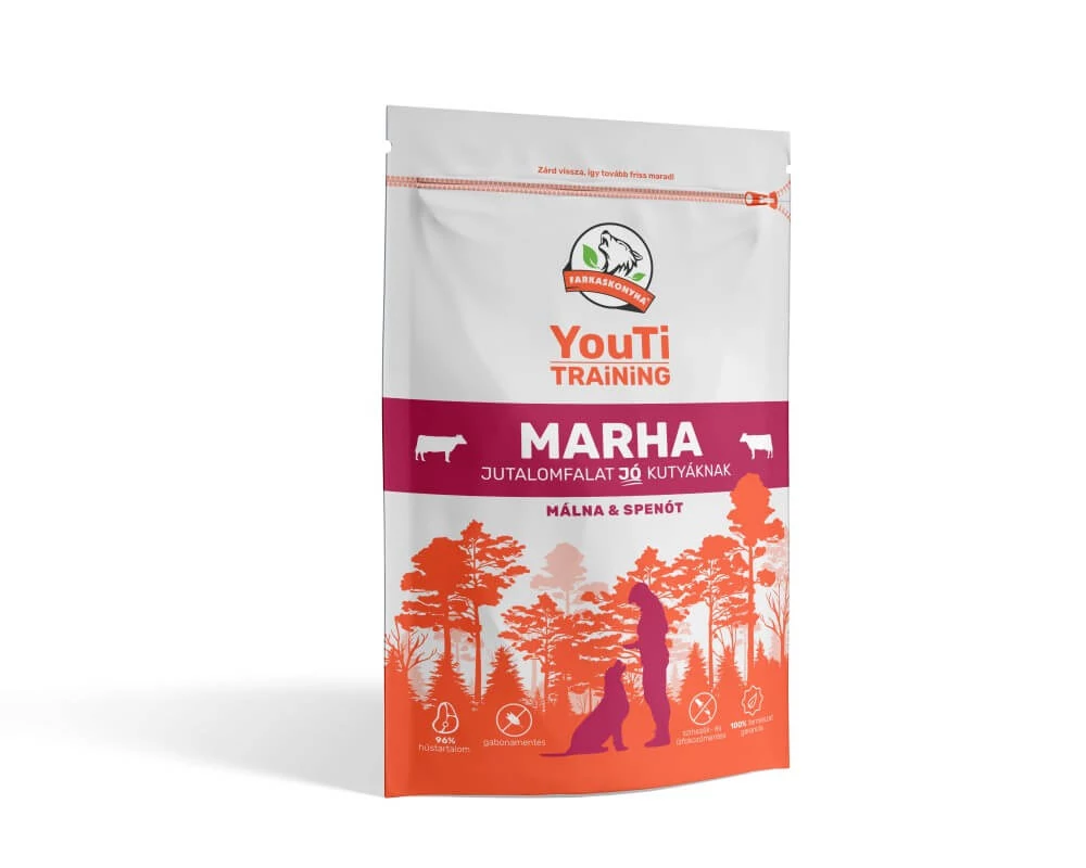 YouTi Training Marha, málna, spenót jutalomfalat 100 g