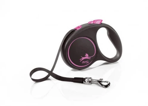 Flexi Black Design S szalag 5m 15kg-ig Pink