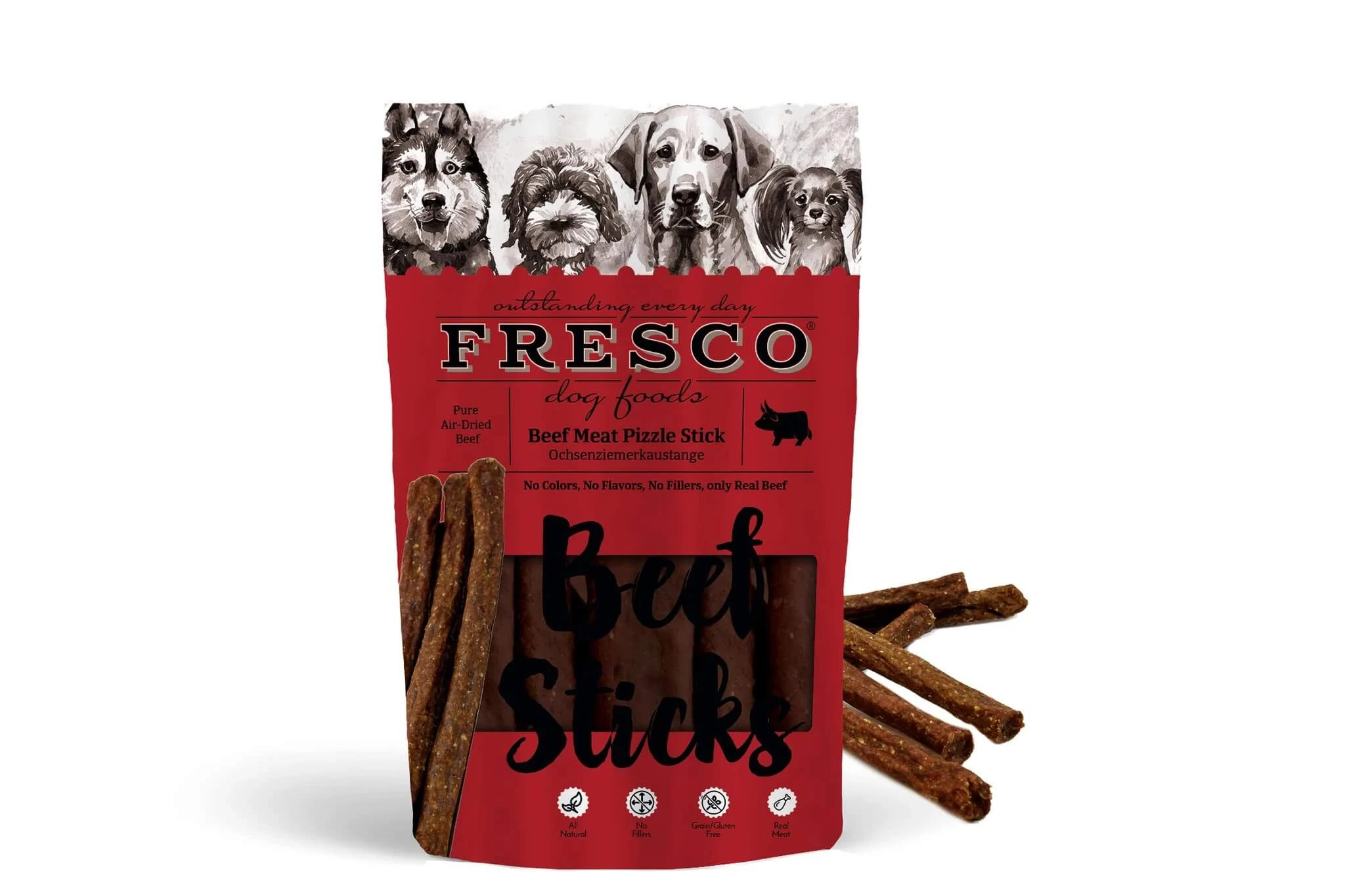 Fresco Beef Stick 12cm 10db Kemény Rágcsálnivaló kutyáknak