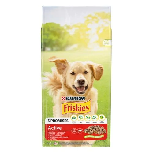 Friskies Active Marhával száraz kutyaeledel 15kg