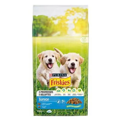 Friskies Junior Csirkével, hozzáadott zöldségekkel és tejjel száraz kutyaeledel 15kg