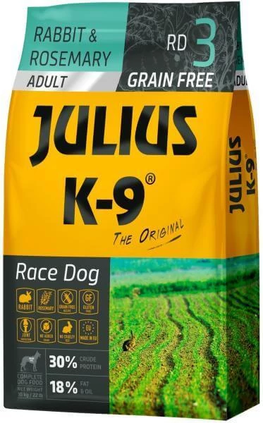 Julius-K9 GF Race Dog Adult Rabbit & Rosemary 0,34kg