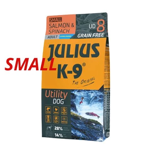 Julius-K9 GF Hypoallergenic Utility Dog Adult Small Salmon & Spinach 10 kg