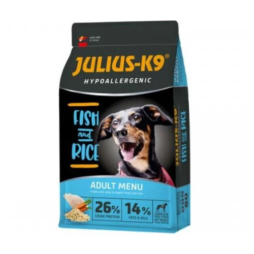 Julius-K9 Hypoallergenic Adult Fish & Rice 12kg