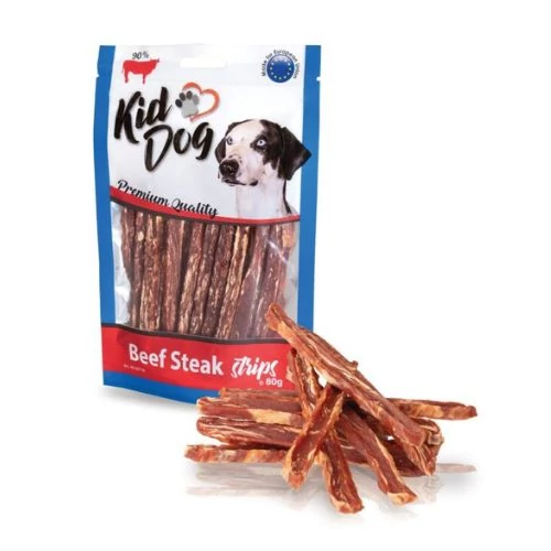 KidDog Beef Steak in Strip Jutalomfalat 80g