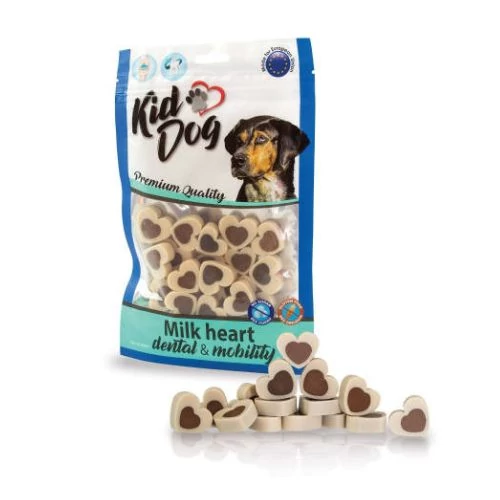 KidDog Milk Heart Dental&Mobility Jutalomfalat 80g