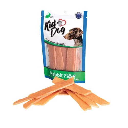 KidDog Rabbit Fillets Jutalomfalat 80g