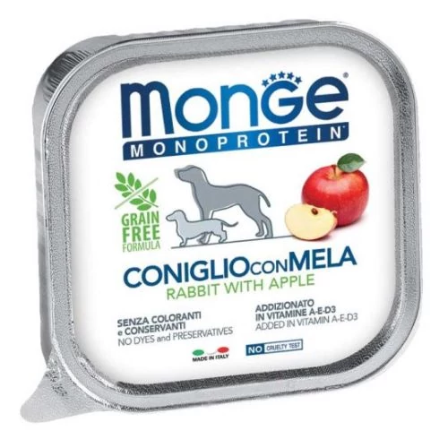 Monge Dog Monoprotein Fruits Paté nyúl-alma 12x150g