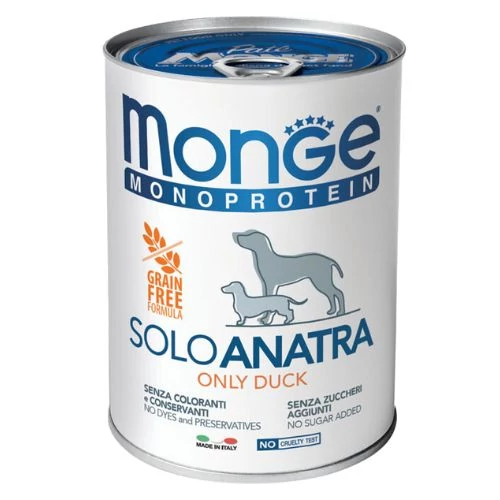 Monge Dog Monoprotein Paté 100% kacsa 12x400g