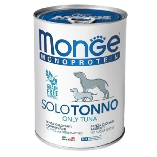 Monge Dog Monoprotein Paté 100% tonhal 400g