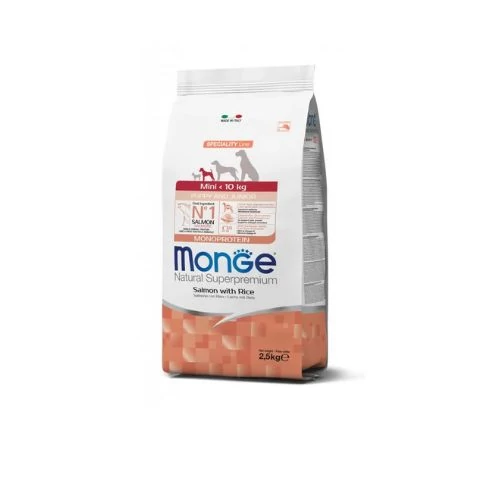 Monge Mini Adult Salmon and Rice 2,5 kg kutyatáp