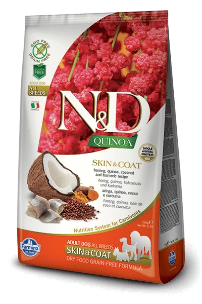 N&D Dog Grain Free Quinoa Skin&Coat Hering 800 g